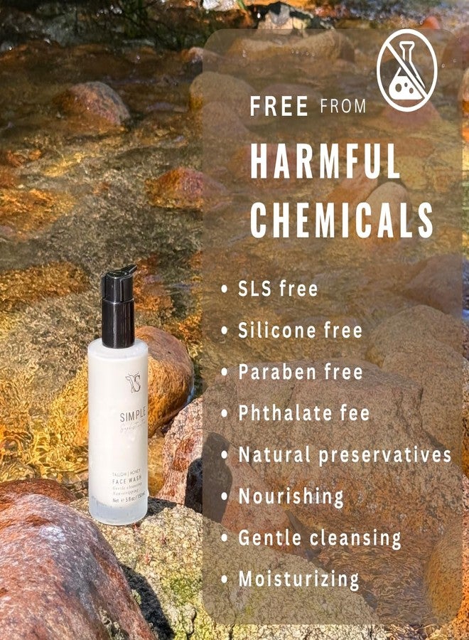 Simple Sophistication Tallow Honey Cleansing Milk- Gentle Hydrating face wash for sensitive skin -Non stripping | Moisturizing with grassfed beef Tallow, Organic Raw Honey, Argan oil & Castor Oil, Apple Cider Vinegar. - Image 4